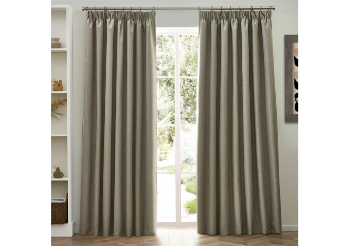 Dawn (Blackout) Pencil Pleat, Natural - Ready Made Curtains - Image 7